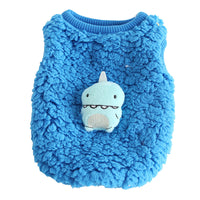 HKM-4484285 Dinosaur Print Thermal Vest for Pets - Cozy Fleece Clothing