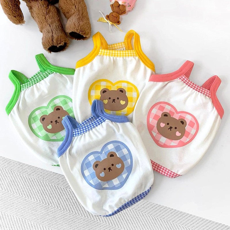 HKM-4485053 Lightweight Cotton Camisole Vest for Dogs - Perfect for Spring and Summer