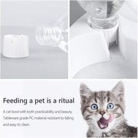 HKM-4485949 Automatic 15° Tilted Pet Food and Water Bowl Set with Water Bottle for Small to Medium Dogs and Cats