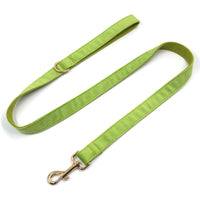 HKM-4486461 Matcha Green Velvet Dog Collar with Gold Buckle and Bow, Adjustable Sizes XS-XL