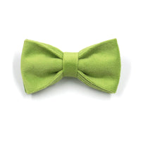 HKM-4486461 Matcha Green Velvet Dog Collar with Gold Buckle and Bow, Adjustable Sizes XS-XL