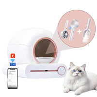 HKM-448787 Smart Self-Cleaning Cat Litter Box with Large Capacity and Odor Control - 11L Plastic Design