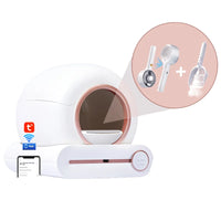 HKM-448787 Smart Self-Cleaning Cat Litter Box with Large Capacity and Odor Control - 11L Plastic Design