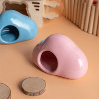 HKM-4488509 Cool Ceramic Nest Shelter for Djungarian Hamsters and Squirrels - Four Seasons Use - Pink/Blue Options