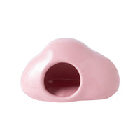 HKM-4488509 Cool Ceramic Nest Shelter for Djungarian Hamsters and Squirrels - Four Seasons Use - Pink/Blue Options