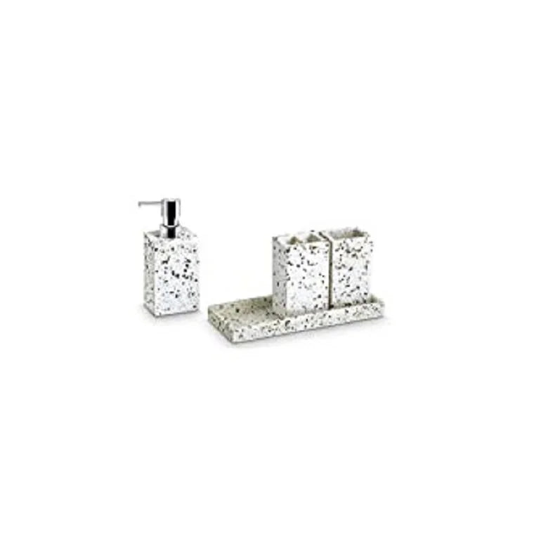 HKM-448915 Resin Bathroom Accessory Set - Elegant Hotel Quality Decor, Made in India