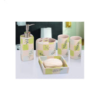 HKM-448915 Resin Bathroom Accessory Set - Elegant Hotel Quality Decor, Made in India