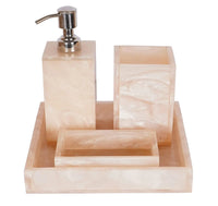 HKM-448915 Resin Bathroom Accessory Set - Elegant Hotel Quality Decor, Made in India