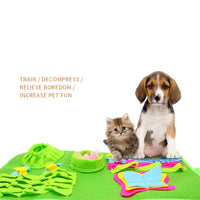 HKM-4489277 Pet Lawn Sniffing Pad for Dogs - Plush Chew Toy for Training and Foraging