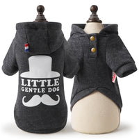 HKM-4489533 Cozy Wine Red and Grey Cashmere Two-Legged Hooded Sweater for Pets