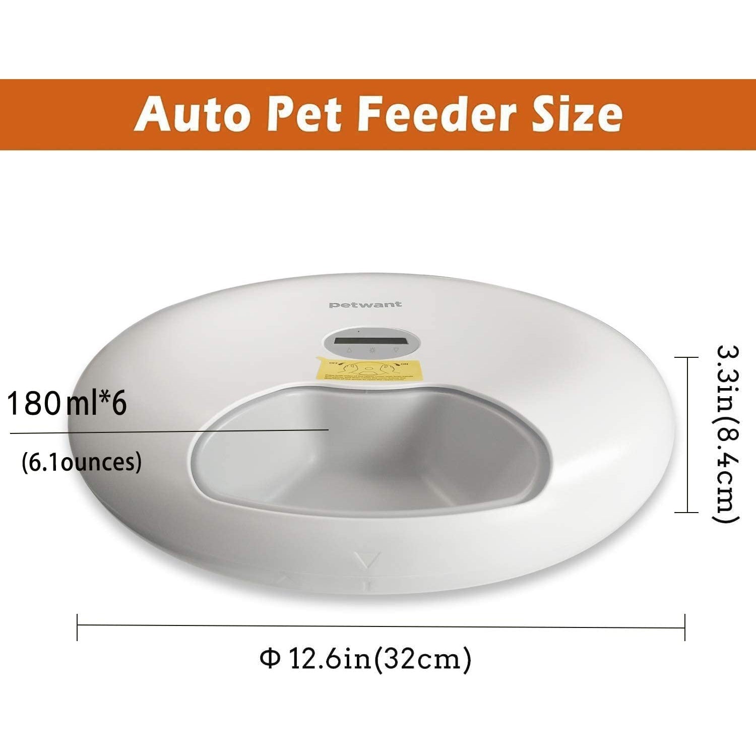 HKM-4490429 Automatic Six-Meal Pet Feeder for Cats and Dogs with USB Power Supply