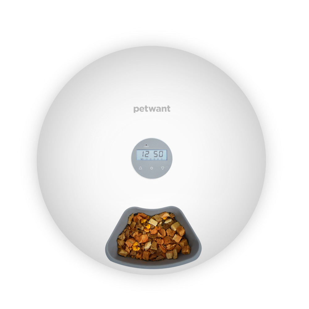 HKM-4490429 Automatic Six-Meal Pet Feeder for Cats and Dogs with USB Power Supply