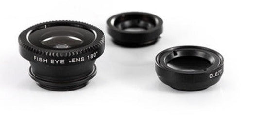 HKM-449043 3-in-1 Mobile Phone Lens: Fisheye, Wide-Angle, and Macro Attachment for Enhanced Photography
