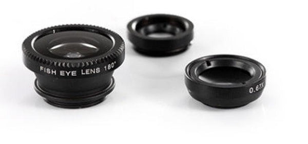 HKM-449043 3-in-1 Mobile Phone Lens: Fisheye, Wide-Angle, and Macro Attachment for Enhanced Photography