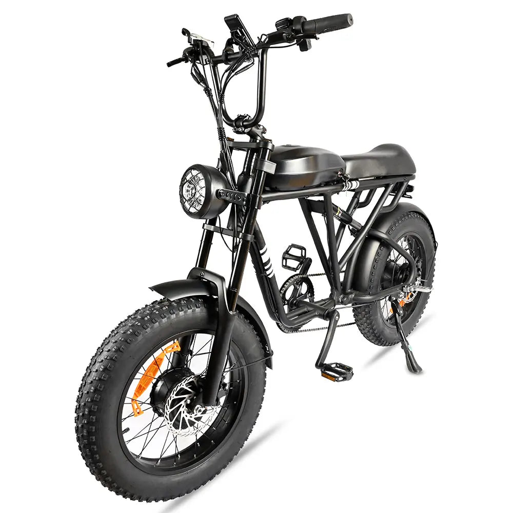 HKM-449043 Folding Electric Mountain Bike 20 Inch 750W Fat Tire with 48V 20Ah Battery and 7-Speed Gears