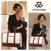 HKM-449043 Stylish Women's Office Work Tote Bag for 15.6-17 Inch Laptops - Large Capacity and Lightweight Briefcase