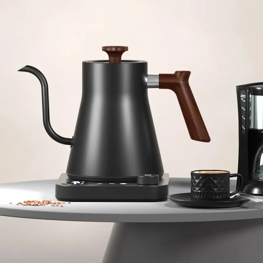 HKM-449107 Digital Temperature Control Gooseneck Electric Kettle 900ml Stainless Steel for Coffee and Tea