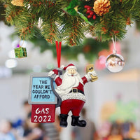 HKM-449107 Resin Christmas Tree Pendant - 2022 and 2023 Santa Designs, 11x9x1.2cm