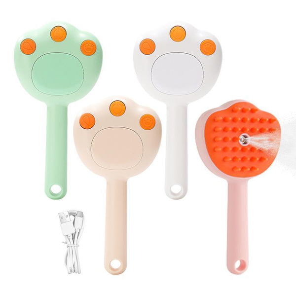 HKM-4491709 Gentle Electric Steam Brush for Cats and Dogs – Pet Grooming Tool with Massage and Shedding Features