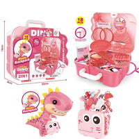 HKM-449171 Dinosaur Backpack Pretend Play Makeup and Dressing Kit for Kids Ages 2-13
