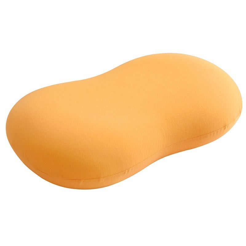 HKM-449171 Memory Foam Cat Belly Pillow - Cosmetic Egg Neck Support, Available in Yellow, Blue, Pink (32x52cm to 35x55cm)