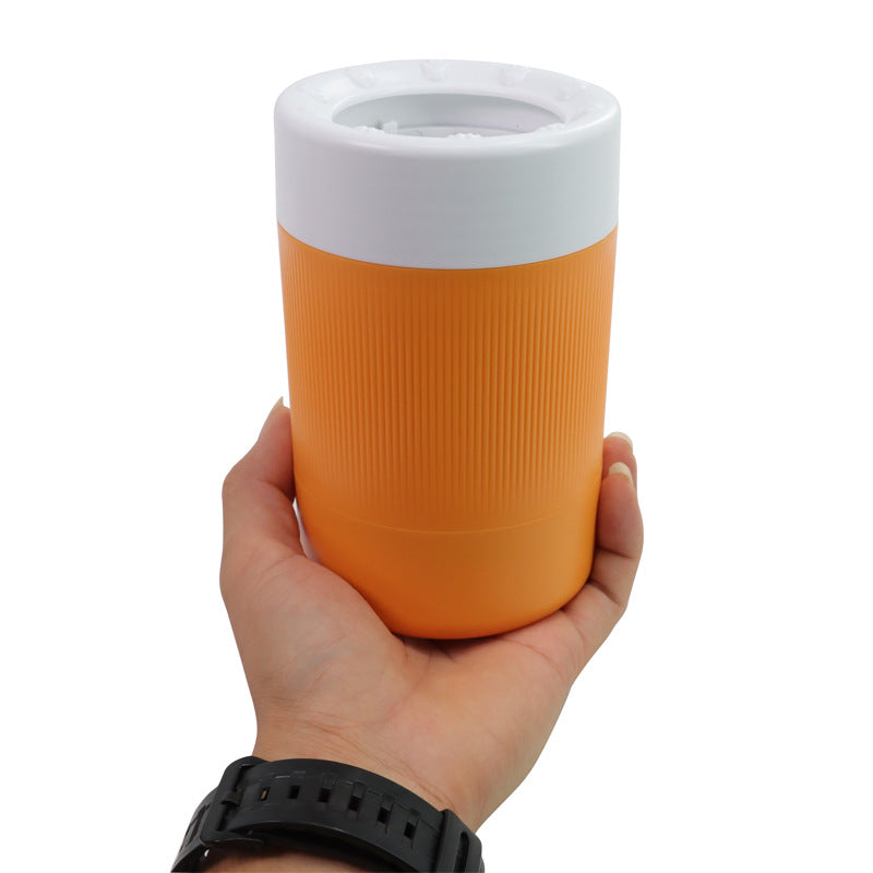 HKM-4492093 Pet Semi-Automatic Foot Washing Cup for Dogs - Gray and Orange, Durable ABS Material