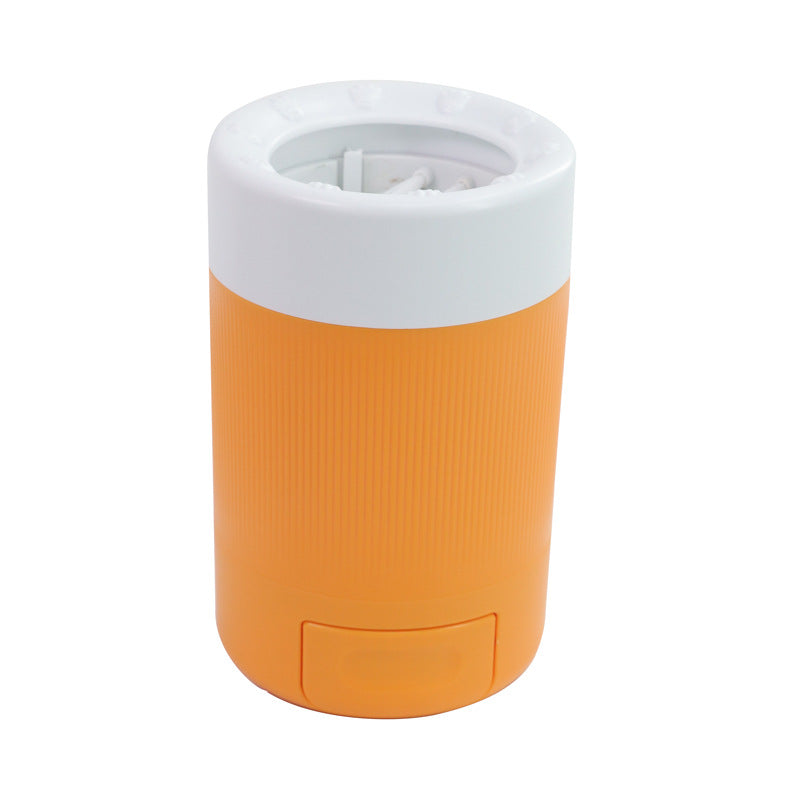 HKM-4492093 Pet Semi-Automatic Foot Washing Cup for Dogs - Gray and Orange, Durable ABS Material