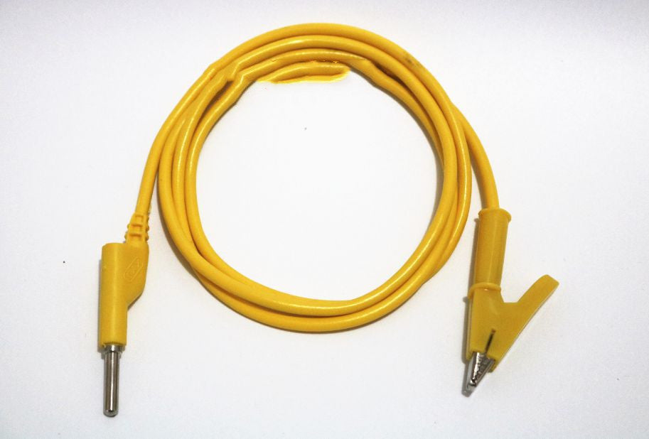 HKM-4492221 4mm Male to Male Banana Plug Test Lead Wire, 1 Meter Length, Pure Copper, Silicone Sheath, 12A Current Capacity