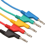 HKM-4492221 4mm Male to Male Banana Plug Test Lead Wire, 1 Meter Length, Pure Copper, Silicone Sheath, 12A Current Capacity