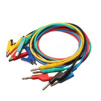 HKM-4492221 4mm Male to Male Banana Plug Test Lead Wire, 1 Meter Length, Pure Copper, Silicone Sheath, 12A Current Capacity