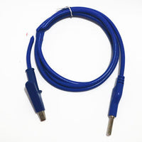 HKM-4492221 4mm Male to Male Banana Plug Test Lead Wire, 1 Meter Length, Pure Copper, Silicone Sheath, 12A Current Capacity