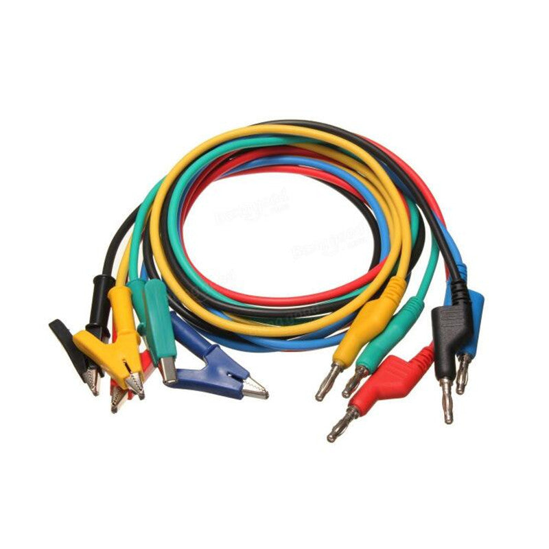 HKM-4492221 4mm Male to Male Banana Plug Test Lead Wire, 1 Meter Length, Pure Copper, Silicone Sheath, 12A Current Capacity