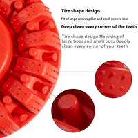 HKM-4492861 Durable TPR Dog Bite Tire Toy - 14x5cm, Black/Red