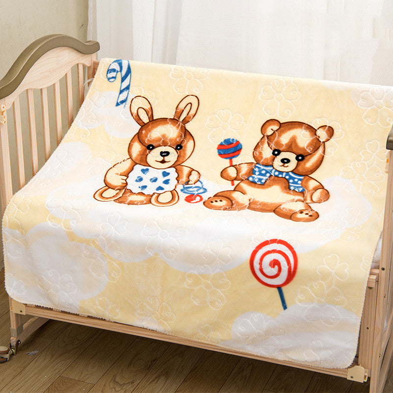 HKM-449299 Double-Sided Cartoon Cloud Blanket for Kids - Super Soft, Comfortable, and Cozy 110x140cm