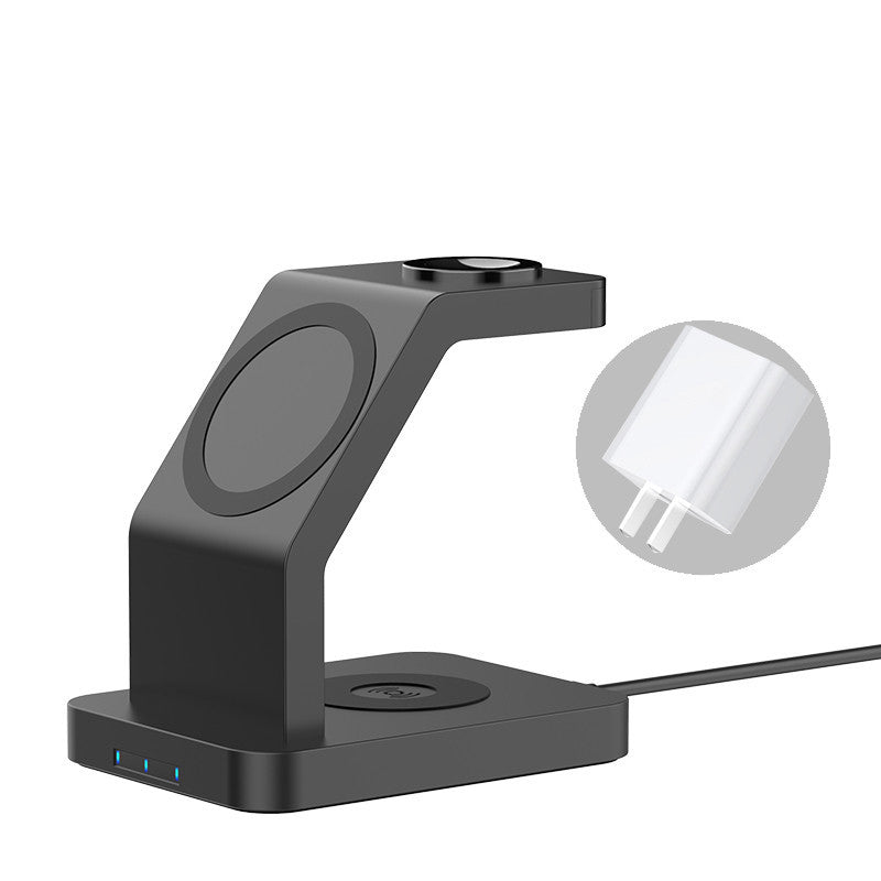 HKM-449363 3-in-1 Magnetic Wireless Charger for Mobile Phones and Smartwatches with Fast Charging Options