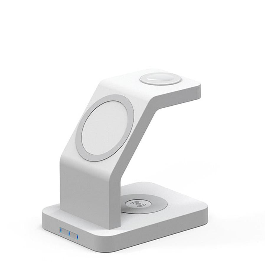 HKM-449363 3-in-1 Magnetic Wireless Charger for Mobile Phones and Smartwatches with Fast Charging Options