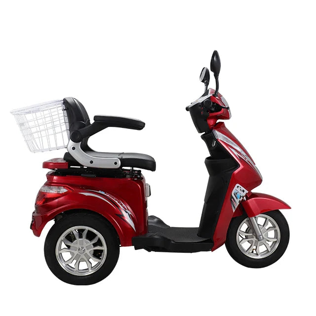 HKM-449363 Three-Wheel Electric Mobility Scooter, 60V 1000W, 40-60km Range, LED Display, Disc Brake, Unisex, Max Load 120kgs