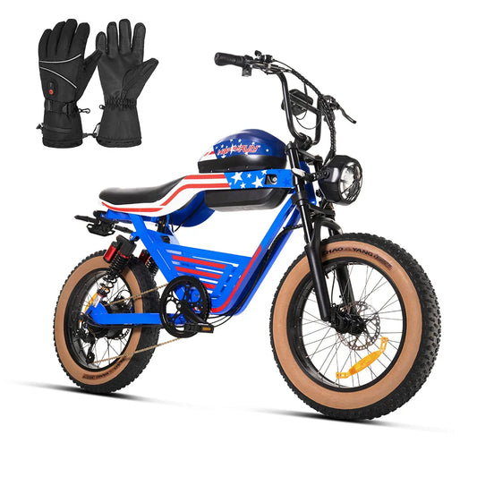 HKM-449427 HappyRun Tank G100 - 2000W Electric Motorcycle with Dual 48V 38Ah Batteries, Speeds Up to 38MPH