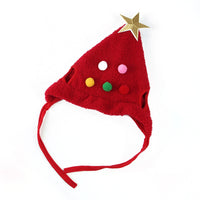 HKM-4494397 Christmas Tree Shaped Pet Hat - Fluff & Fur Ball Design for Spring and Autumn
