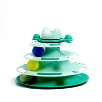 HKM-4495037 Interactive Cat Toys Space Tower Play Board with Funny Cat Stick and Feather Options