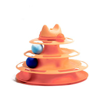 HKM-4495037 Interactive Cat Toys Space Tower Play Board with Funny Cat Stick and Feather Options