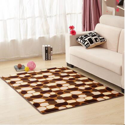 HKM-449555 Modern Blended Fabric Floor Mat for Bedroom Entrance Hall - Hand Washable, Multiple Sizes Available