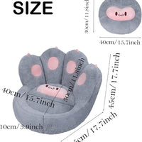 HKM-4497469 Cat Paw Shape Floor Cushion with Detachable Sheep Plush for Gaming Chair and Relaxation in Home or Office