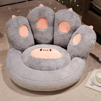 HKM-4497469 Cat Paw Shape Floor Cushion with Detachable Sheep Plush for Gaming Chair and Relaxation in Home or Office