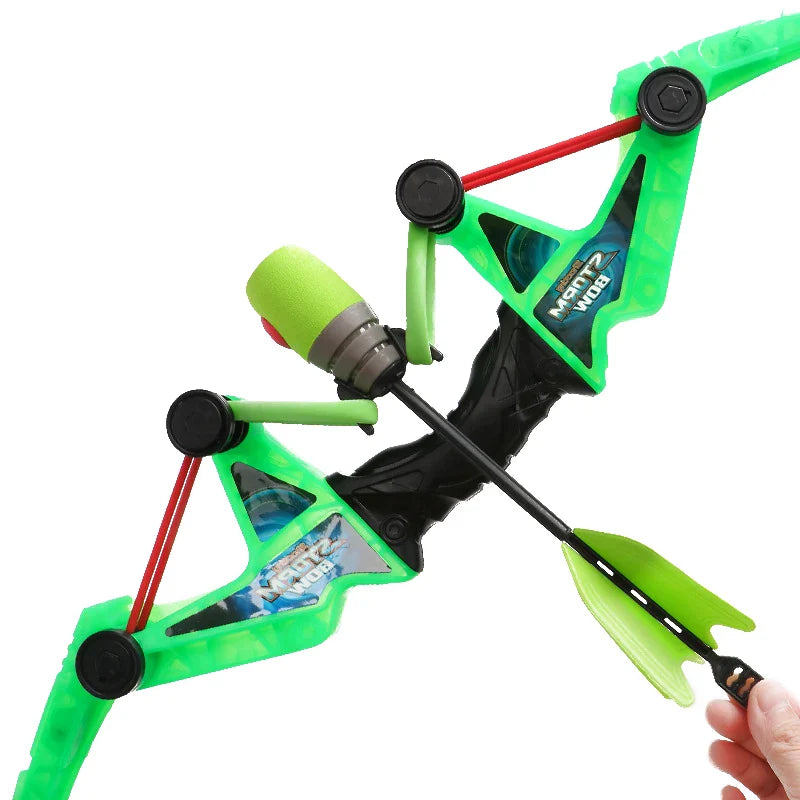 HKM-449747 Shooting Storm Bow Set for Kids 2-4 Years - Plastic Sports Toy for Outdoor Play