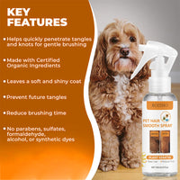 HKM-4497853 Anti-Static Pet Cleaning Spray for Hair Care and Odor Removal - 100ml
