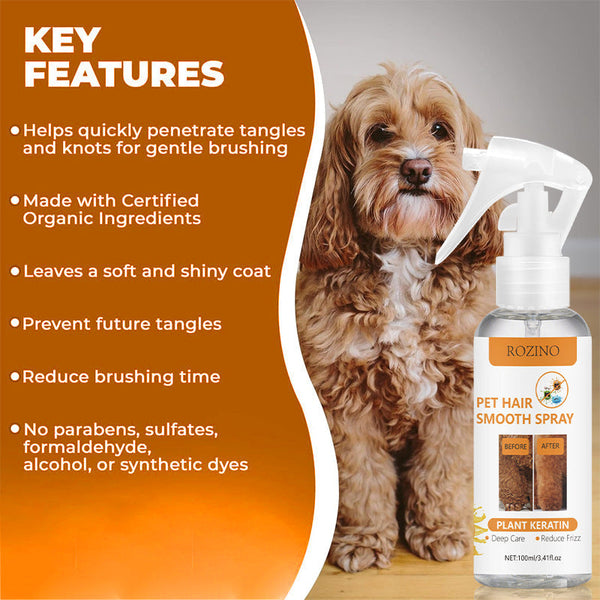 HKM-4497853 Anti-Static Pet Cleaning Spray for Hair Care and Odor Removal - 100ml