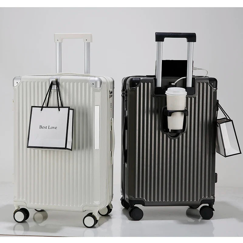 HKM-449875 Soft Carry-On Luggage Set with Spinner Wheels for Travel