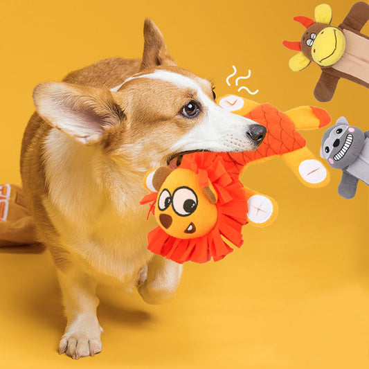 HKM-4499645 Interactive Plush Dog Toy with Hidden Snacks and Sound Features