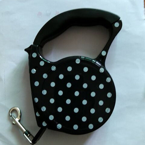 HKM-4499773 Automatic Multicolor Dog Traction Rope - 5m Adjustable Flat Belt with Cute Designs